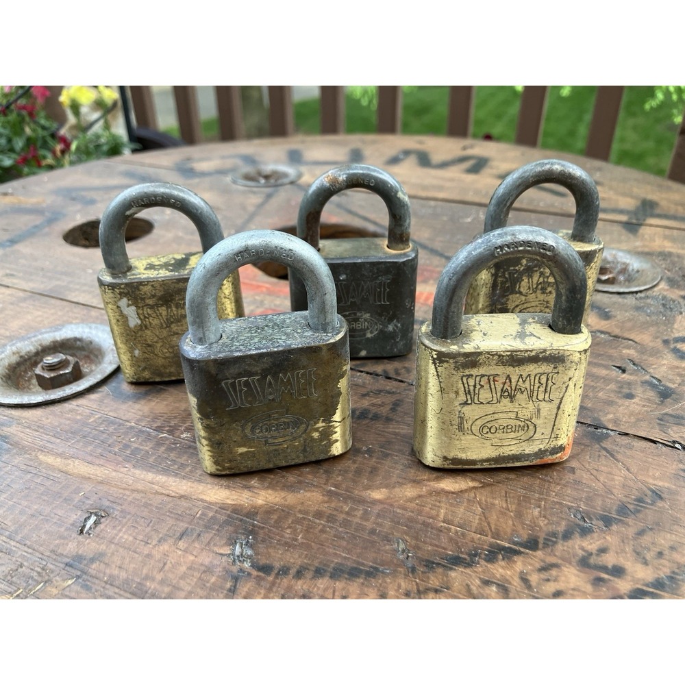 Vintage Corbin Brass Combination Padlocks Lot of 5 Heavy Duty Locks – Locked